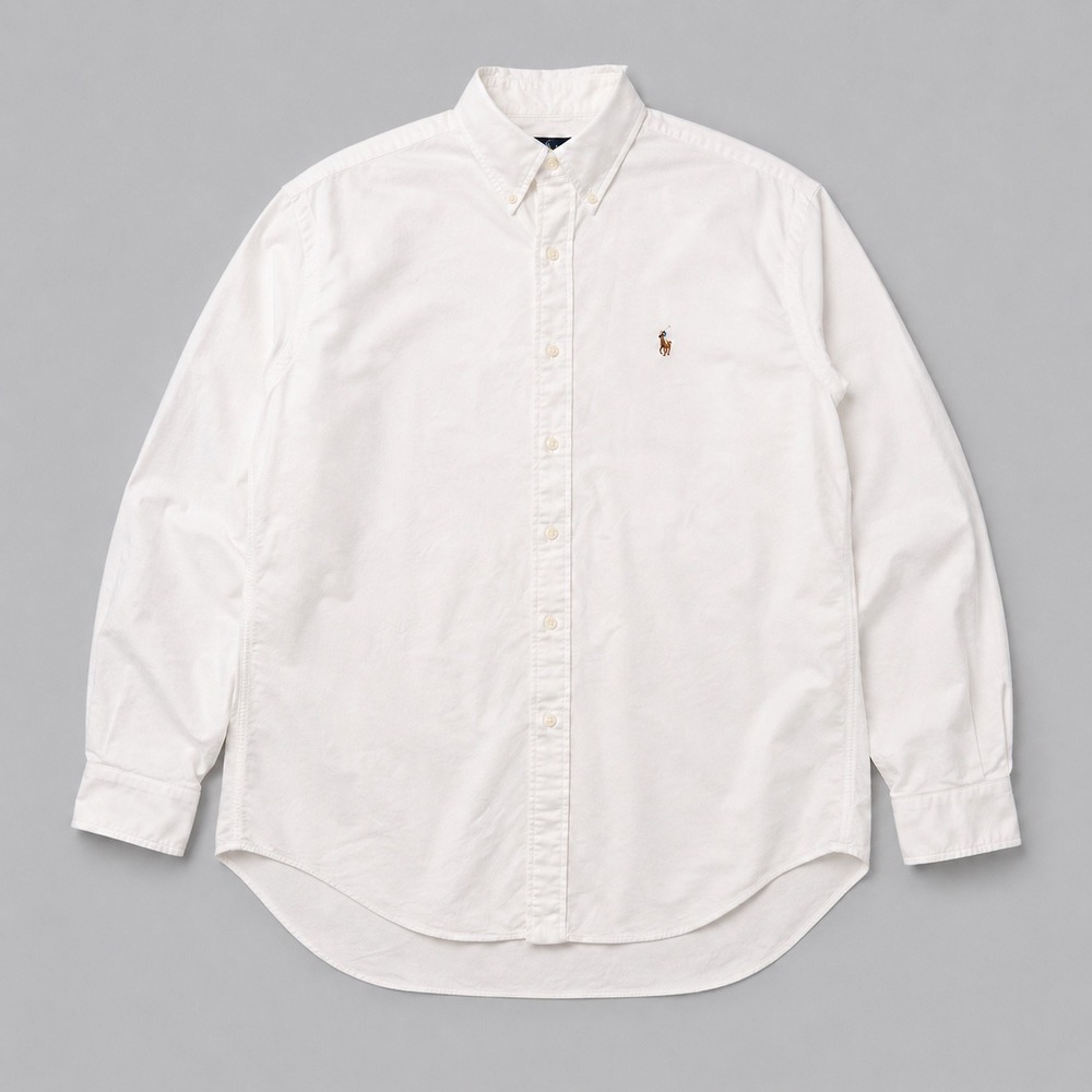 Polo Ralph Lauren Yarmouth White Oxford Shirt Mens 17-34 Button Down Long Sleeve